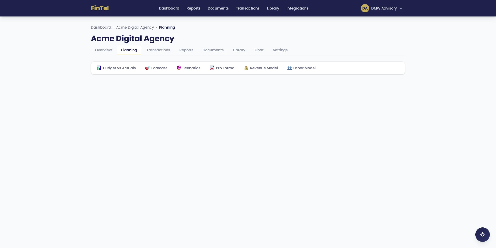 FinTel board-ready financial reports